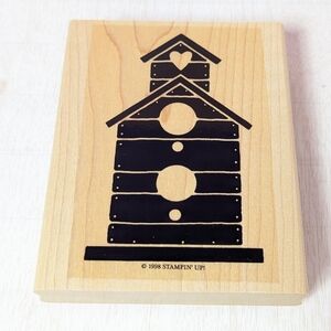 Stampin' Up! Wooden Stamp with Black Birdhouse Design